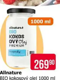 Teta Allnature BIO kokosový olej nabídka