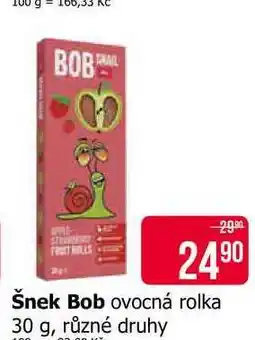 Teta Šnek Bob ovocná rolka 30 g, různé druhy nabídka