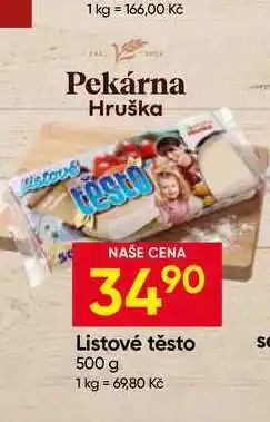 Hruška Listové těsto nabídka