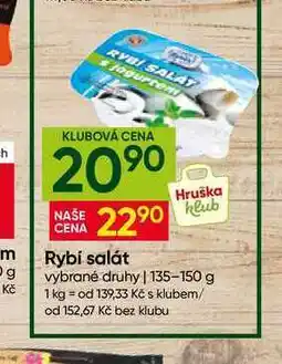 Hruška Rybí salát nabídka