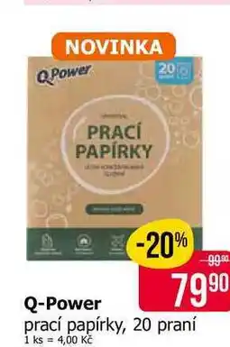 Teta Q-Power prací papírky, 20 praní nabídka