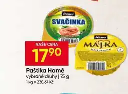 Hruška Hamé Paštika 75g, vybrané druhy nabídka