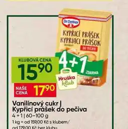 Hruška Dr. Oetker Vanilínový cukr 4+1 nabídka