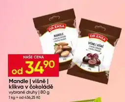 Hruška DR ENSA klikva v čokoládě vybrané druhy nabídka