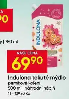 Hruška Indulona tekuté mýdlo perníkové koření nabídka