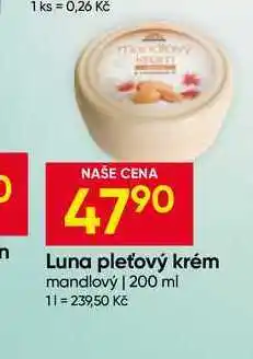 Hruška Luna pleťový krém mandlový nabídka