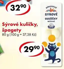 CBA Sýrové kuličky, špagety nabídka