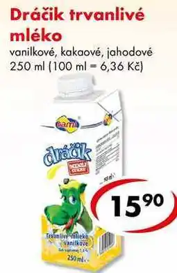 CBA Dráčik trvanlivé mléko nabídka
