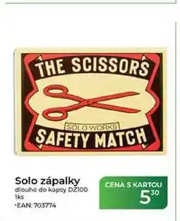 Tamda Foods Solo zápalky dlouhé do kapsy DZ100 1ks nabídka