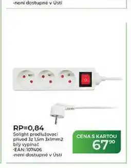 Tamda Foods RP=0,84 Solight prodlužovací přívod 3: 1,5m 3x1mm 2 bílý vypínač nabídka