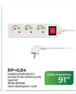 Tamda Foods RP=0,84 Solight prodlužovací přívod 32 3m 3x1mm2 bily vypínač nabídka
