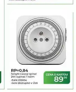 Tamda Foods RP=0,84 Solight časový spínač 24h vypínač 1 režim nabídka