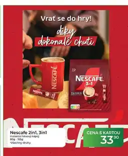 Tamda Foods Nescafe 2in1, 3in1 instantní kávový nápoj 80g-165g nabídka