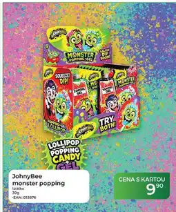 Tamda Foods JohnyBee monster popping lizátko nabídka