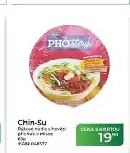 Tamda Foods Chin-Su Rýžové nudle s hovězí příchutí v misce nabídka