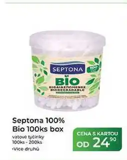 Tamda Foods Septona 100% Bio 100ks box vatové tyčinky nabídka