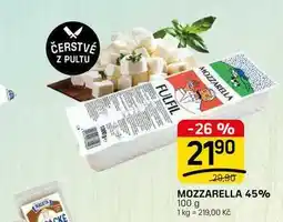 Flop MOZZARELLA 45% nabídka