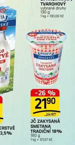 Flop JČ ZAKYSANÁ SMETANA TRADIČNÍ 18% nabídka