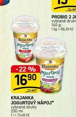 Flop KRAJANKA JOGURTOVÝ NÁPOJ* vybrané druhy nabídka