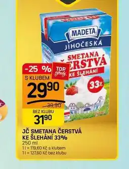 Flop JČ SMETANA ČERSTVÁ KE ŠLEHÁNÍ 33% nabídka
