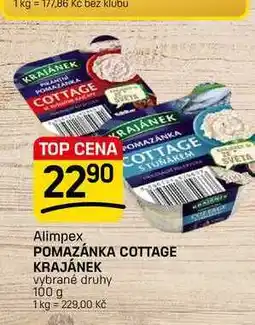 Flop POMAZÁNKA COTTAGE KRAJÁNEK vybrané druhy nabídka