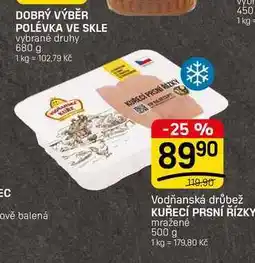 Flop KUŘECÍ PRSNÍ ŘÍZKY mražené nabídka