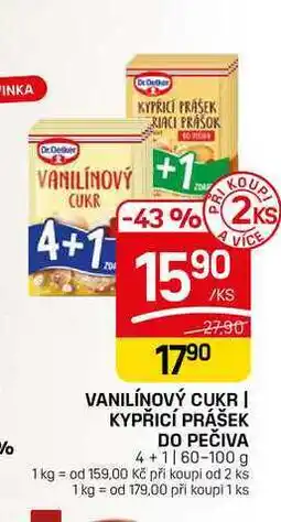 Flop VANILÍNOVÝ CUKR | KYPŘICÍ PRÁŠEK DO PEČIVA 4+1 60-100 g nabídka