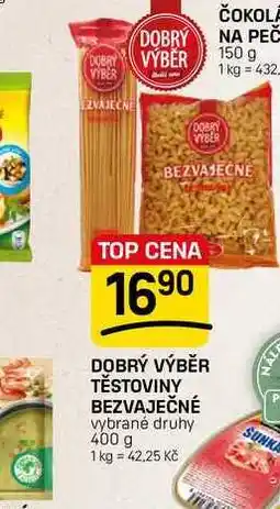 Flop DOBRÝ VÝBĚR TĚSTOVINY BEZVAJEČNÉ vybrané druhy nabídka