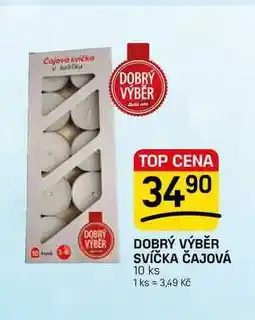 Flop DOBRÝ VÝBĚR SVÍČKA ČAJOVÁ 10 ks nabídka