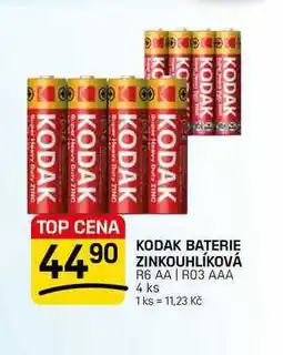 Flop KODAK BATERIĘ ZINKOUHLÍKOVÁ R6 AA | R03 AAA 4 ks nabídka