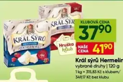 Hruška Král sýrů Hermelin nabídka