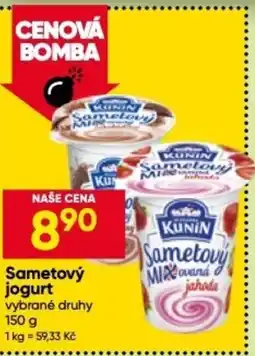 Hruška Kunin sametový jogurt nabídka