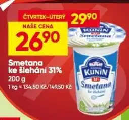 Hruška Kunin smetana ke šlehání 31% nabídka