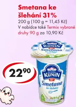 CBA Kunin smetana ke šlehání nabídka