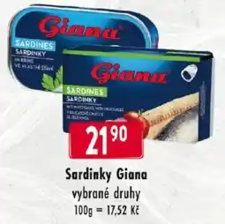 Qanto Sardinky Giana nabídka