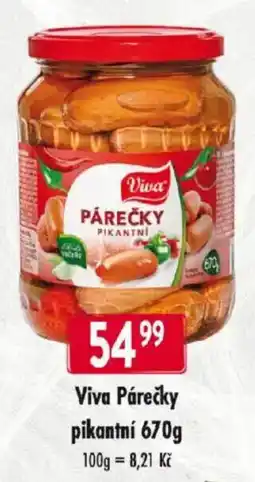 Qanto Viva párečky pikantní nabídka
