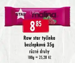 Qanto Raw star tyčinka bezlepková nabídka