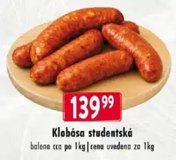 Qanto Klobása studentská nabídka