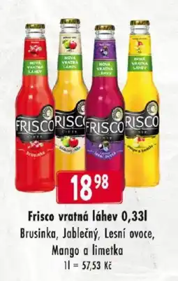 Qanto Frisco vratná láhev nabídka
