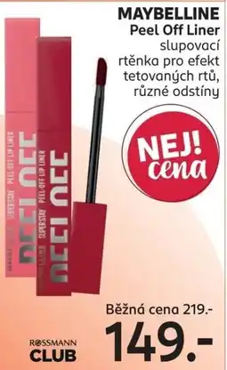 Rossmann Maybelline peel off liner nabídka