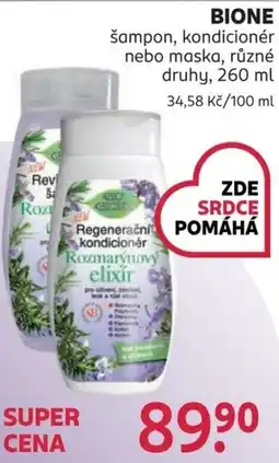 Rossmann Bione regenerační kondicionér rozmarýnový elixir nabídka