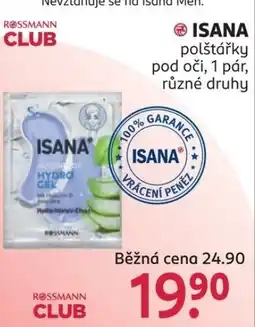 Rossmann Isana polštářky pod oči nabídka