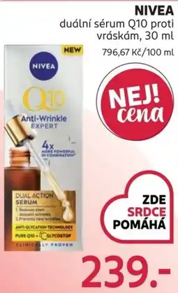 Rossmann Nivea duální sérum Q10 proti vráskám nabídka