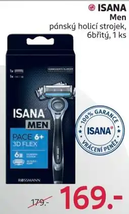 Rossmann Isana men pánský holící strojek nabídka