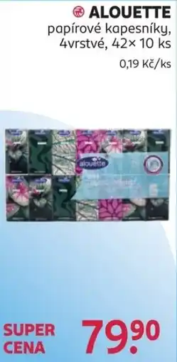 Rossmann Alouette papírové kapesníky nabídka