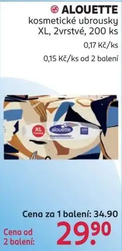 Rossmann Alouette kosmetické ubrousky nabídka