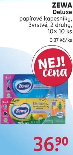 Rossmann Zewa Deluxe papírové kapesníky nabídka