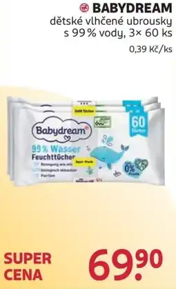 Rossmann Babydream dětské vlhčené ubrousky nabídka