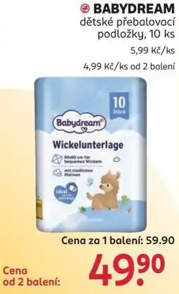 Rossmann Babydream dětské přebalovací podložky nabídka