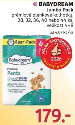 Rossmann Babydream prémiové plenkové kalhotky nabídka